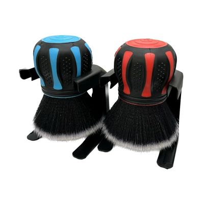 New Spherical Curved Soft Bristle Brush for Cars, Large Area Dust Removal Interior Brush, Spherical Handle Curved Car Detailing Brush