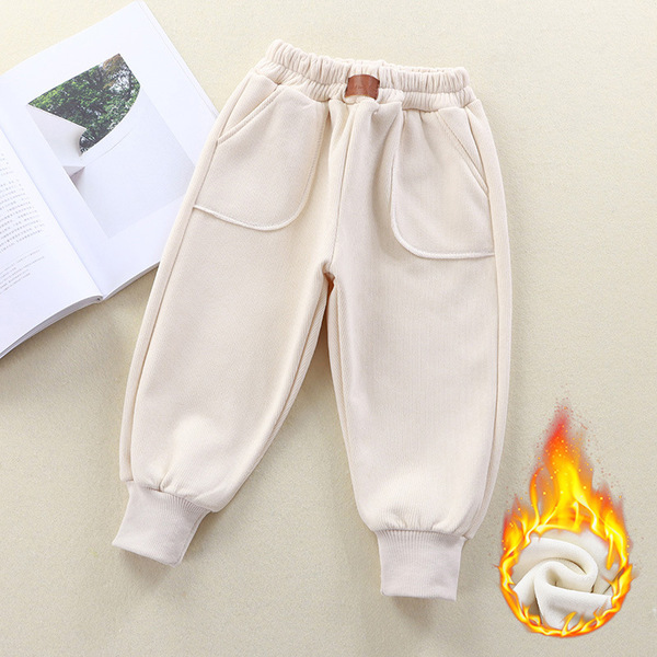 Children's corduroy velvet double-sided keep warm winter trousers…
