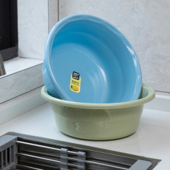 メーカー卸売り家庭用洗面器プラスチック洗面器大サイズの厚い円形洗面器洗濯洗面器学生洗面器
