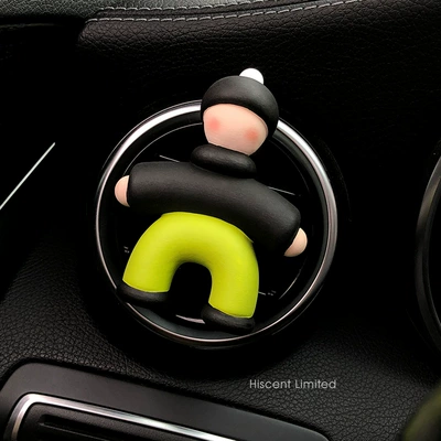 Car Perfume Aromatherapy, Perfume Air Vent Decoration Diffusing - black-hat-little-man