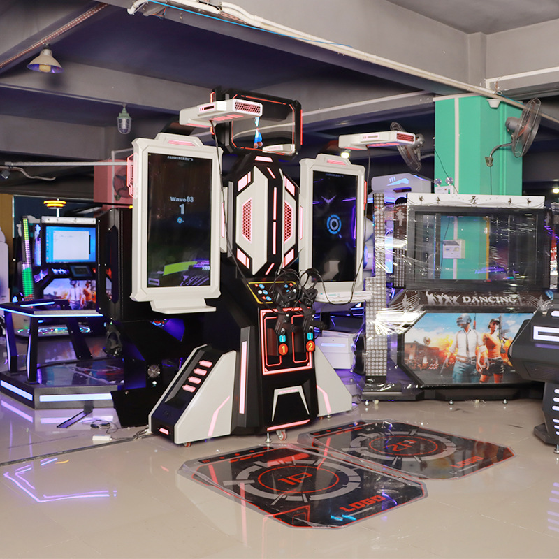 Interactivo interior en línea para dos jugadores VR futuro campo de batalla inmersivo simulación de guerra sensación física equipo de entretenimiento virtual de ocio