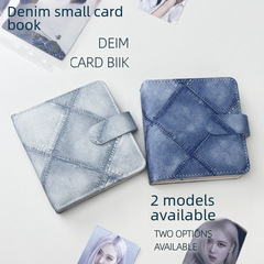 A5 denim ins style small card 3-inch card book one grid loose-leaf star-chasing collection book storage large-capacity photo album