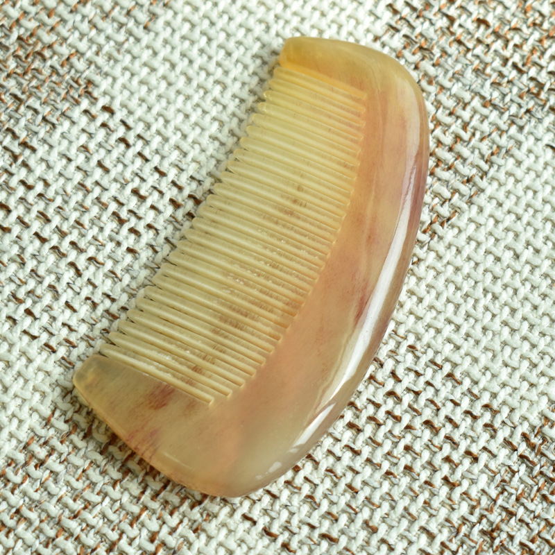 厂家批发黄牛角梳牦牛角梳水牛角梳加厚胖胖梳包包梳口袋梳防静电|undefined