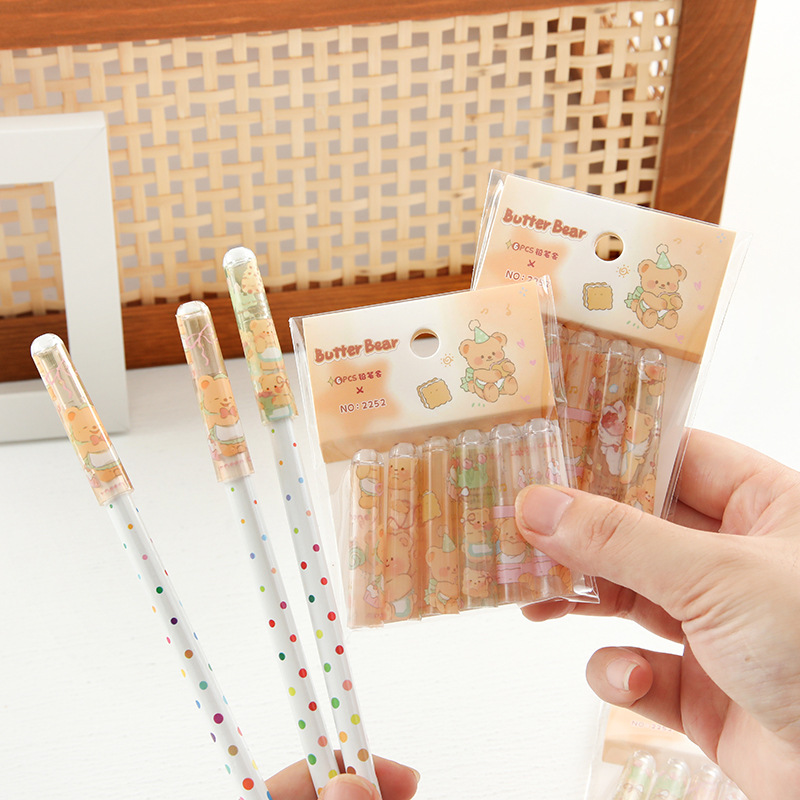 abeja oso tapa de lápiz cubierta de alto valor facial lindo cubierta de lápiz transparente cubierta de punta de lápiz de papelería para estudiantes de primaria