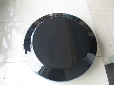 Spare wheel cover — Spare Tire Cover, Modified - tire-model-195-75r16-old-style-commonly-used-flat-surface-black-complete-set