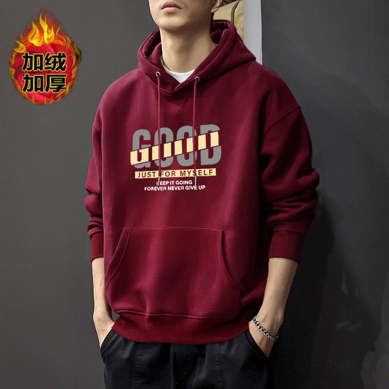 Otoño nuevo suelto pesado sudadera con capuzas letras masculinas y femeninas estilo de moda americana estilo de Hong Kong pareja camisa de manga larga