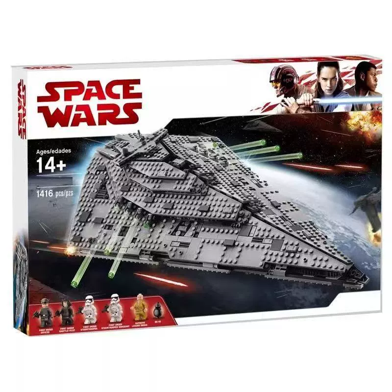 Совместимо с Lego Звёздные войны Гигантский линейный транспортировщик сверхореленного титановый истребитель Зета космический корабль Millennium Falcon детская игрушка
