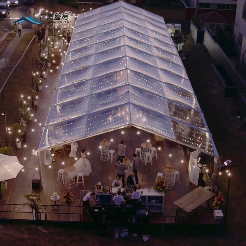 户外草地婚庆婚礼酒席透明篷房 可移动拆装铝合金透明PVC星空帐篷