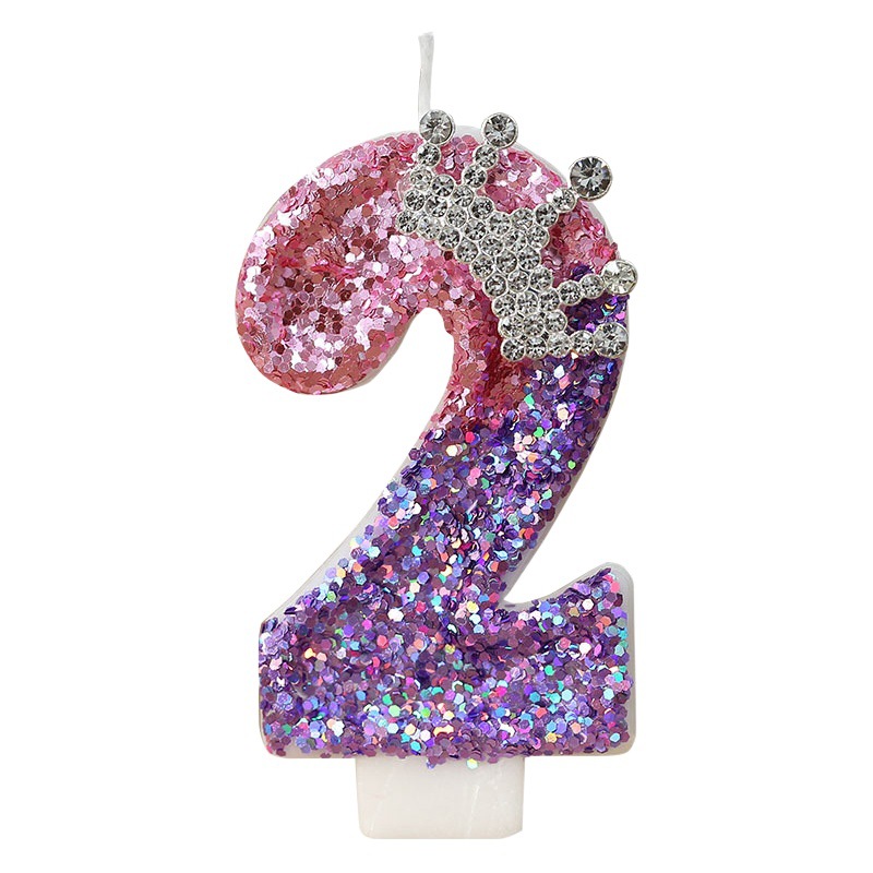 Vela de cumpleaños que cambia de color creativo vela digital princesa corona cumpleaños vela decoración Amazon AliExpress exclusiva