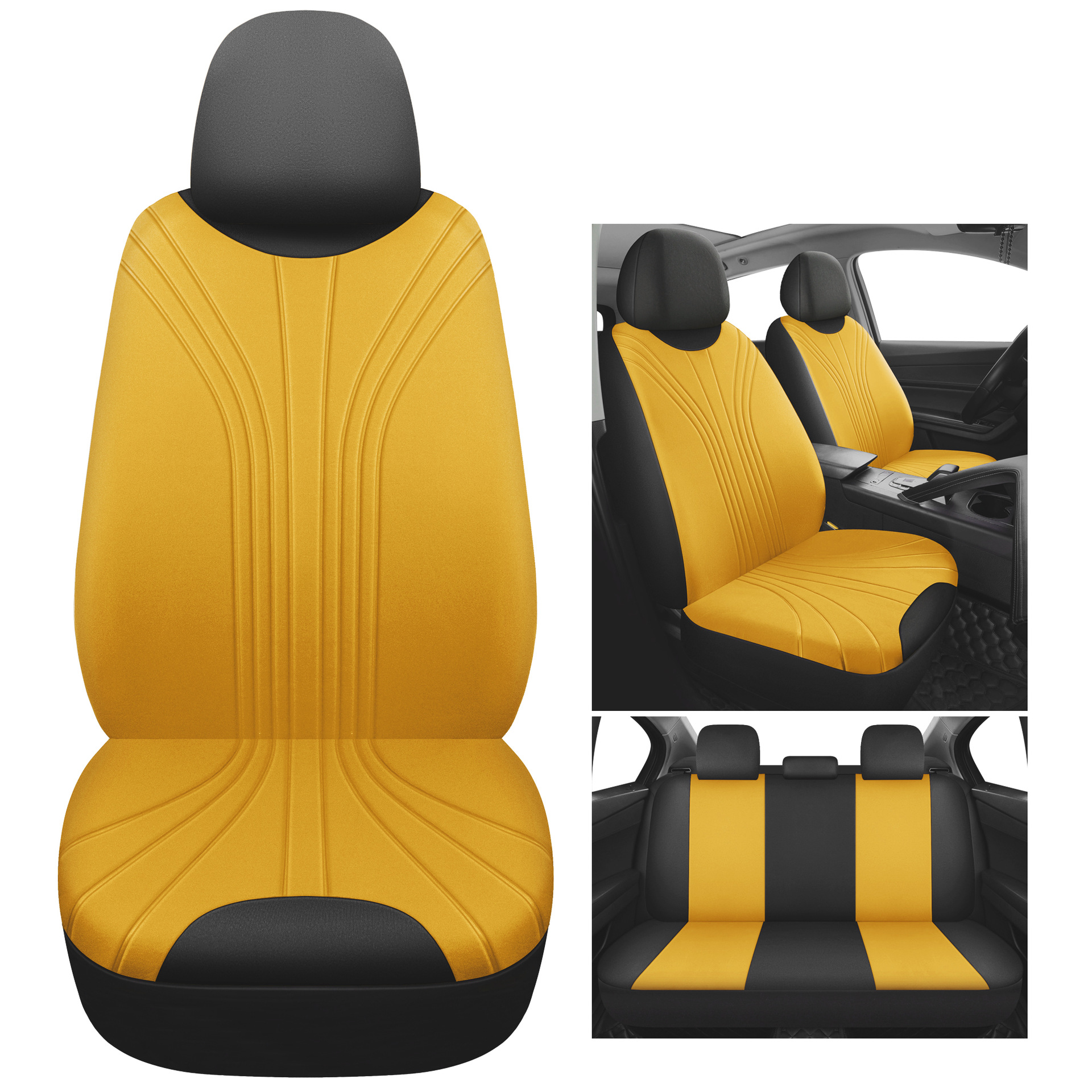 Cross-Border New Model Glacier Pattern Pressed Fabric Five-Seater Universal Car Seat Cover for All Seasons, Hot-Selling on Amazon Mexico