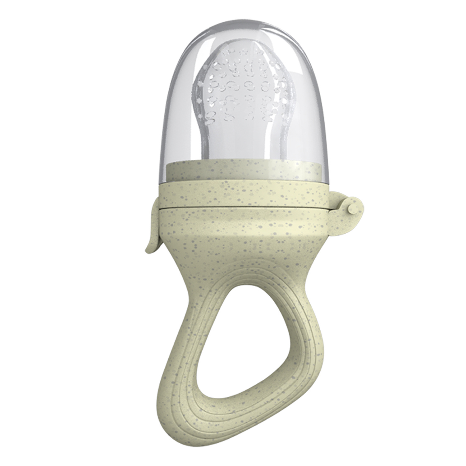 Alimentador de frutas y verduras para bebé, hecho de paja de trigo y silicona, mordedor con malla, utensilio de alimentación infantil