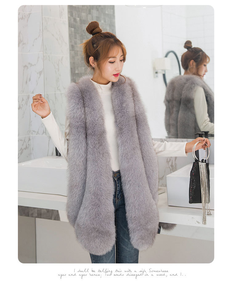 Damen Kunstfellweste Für Herbst Und Winter Modische Freizeitmode_voghion.com