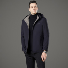 品牌秋冬连帽棉衣男士2025新款加厚保暖中年爸爸装休闲棉服外套男