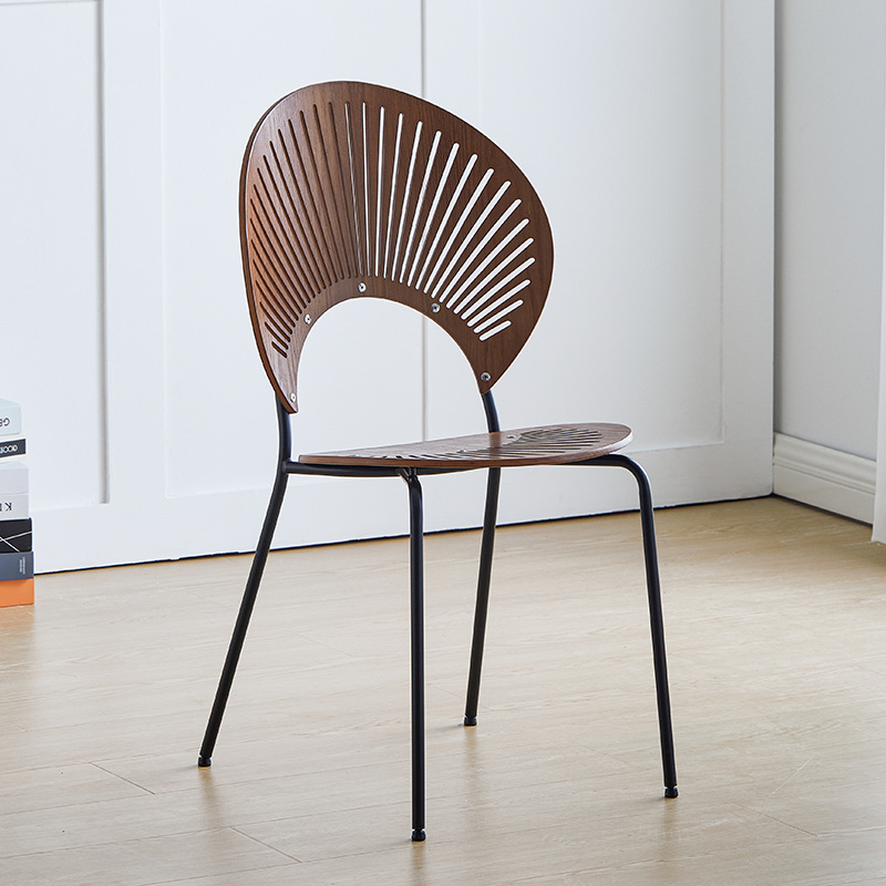 Silla Shell Nogal Negro pierna