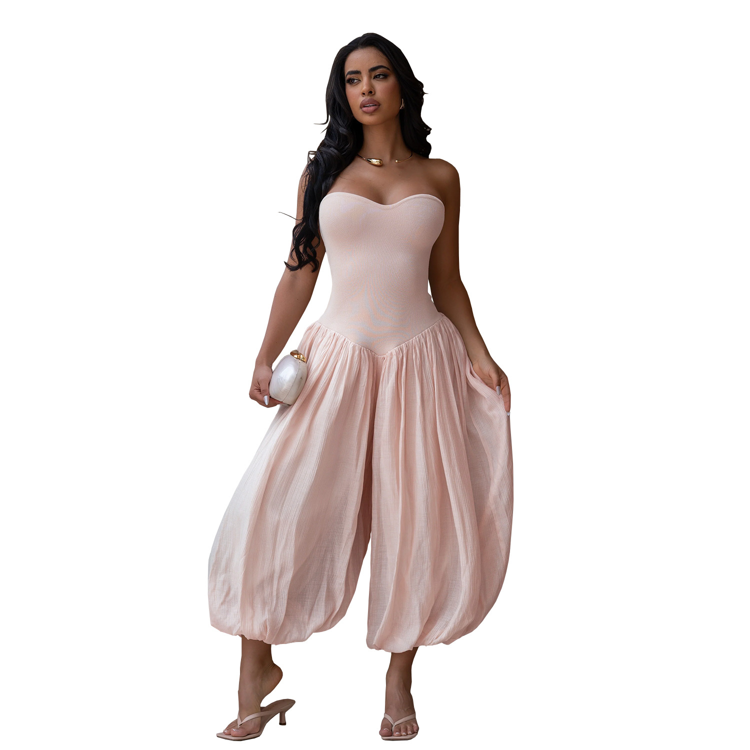 C7717 Aliexpress transfronterizo Amazon Europa y América de moda moda femenina temperamento sexy pechos delgados de moda monjeles