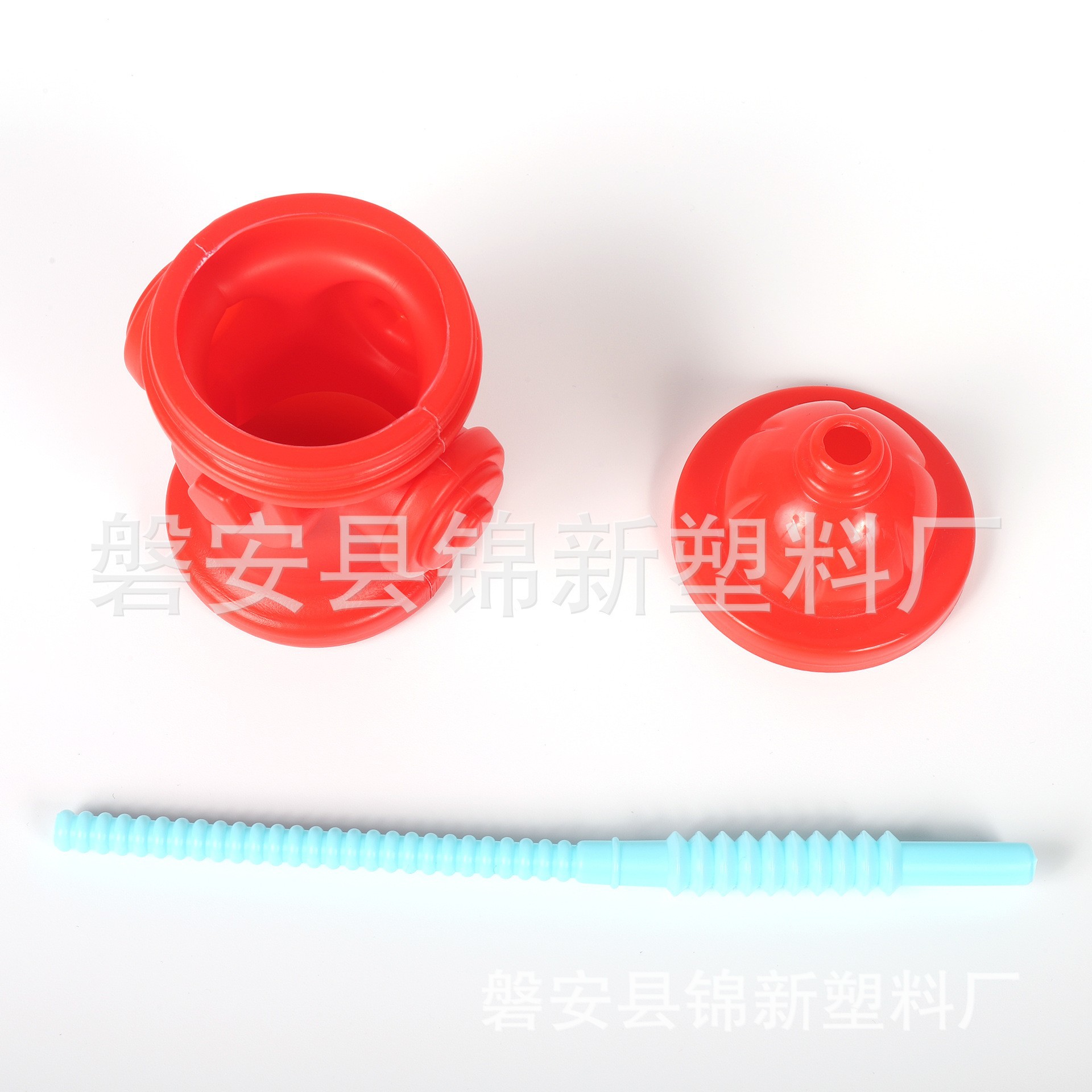 (2개) 새로운 인터넷 레드 창조적 인 플라스틱 소화전 컵 과일 주스 우유 차 음료 컵 외국인 크리 에이 티브 컵