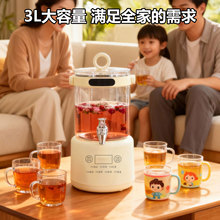 家用多功能分体花茶桶3L大容量养生壶带水笼头滤网恒温烧水煮茶器