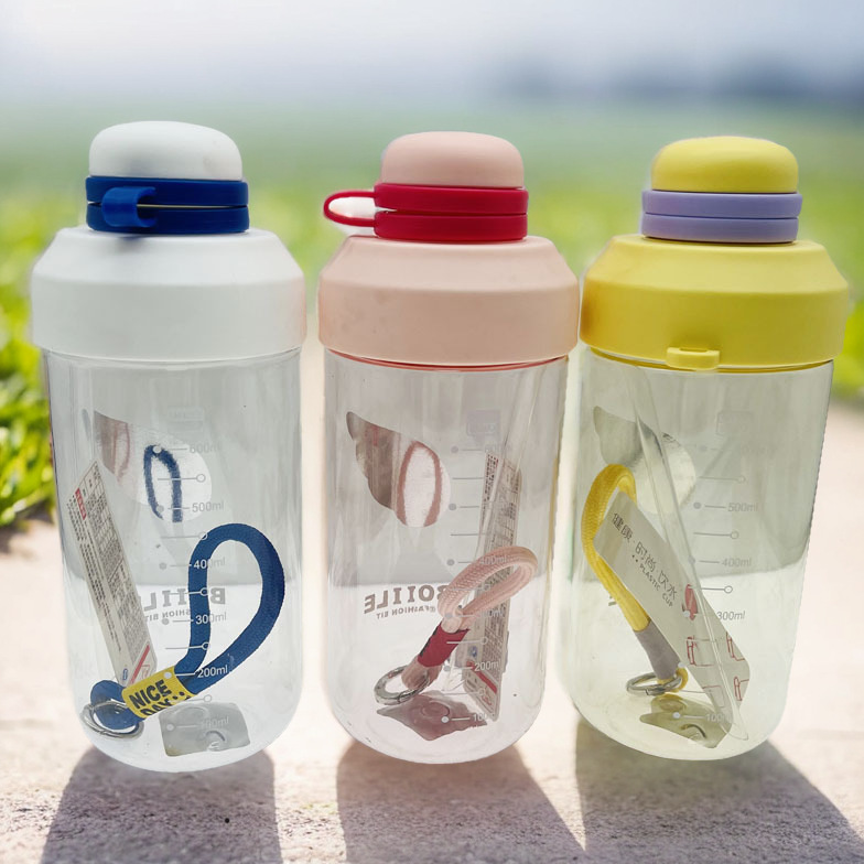 Baijia 5038 Taza de agua de plástico Taza de agua portátil para hombres y mujeres Taza de espacio para estudiantes Taza de agua deportiva al aire libre