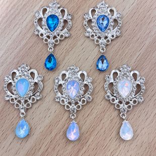 New Alloy Water Drop Acrylic Pendant Jewelry Accessories Flats Brooch Accessories DIY Clothing Headwear Accessories