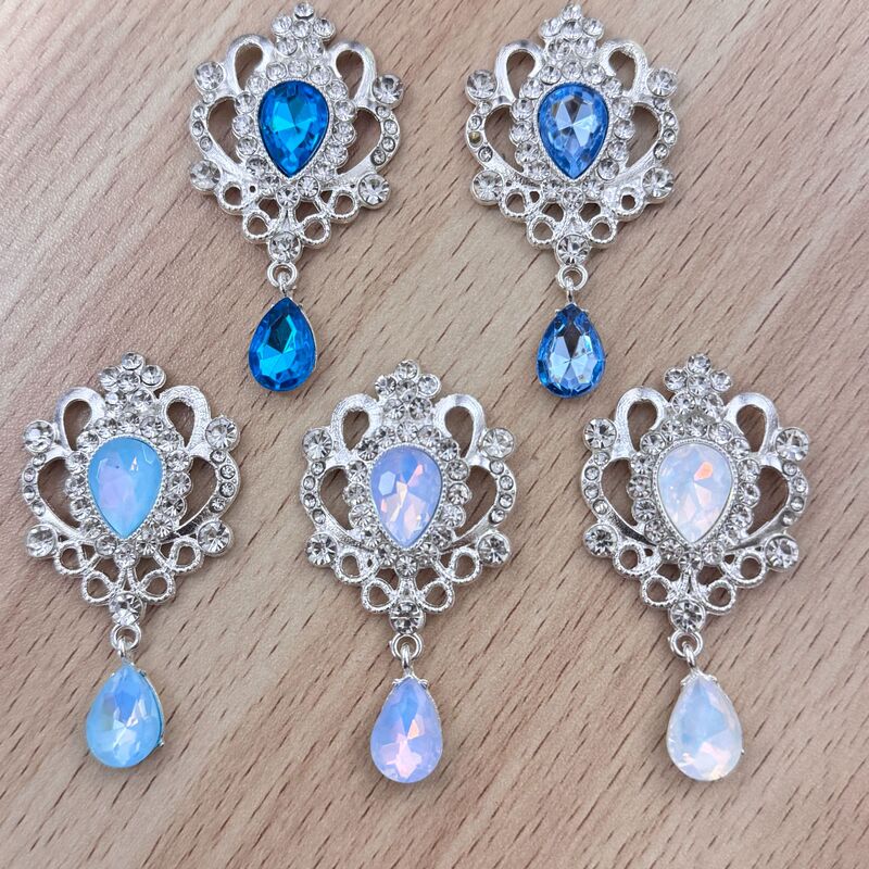 新しい合金水滴アクリルペンダントジュエリーアクセサリー平底ブローチアクセサリー DIY 衣類帽子アクセサリー|undefined