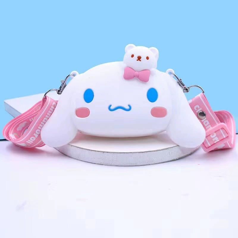 Children's bag, cartoon brand wallet, fashionable silicone shoulder bag