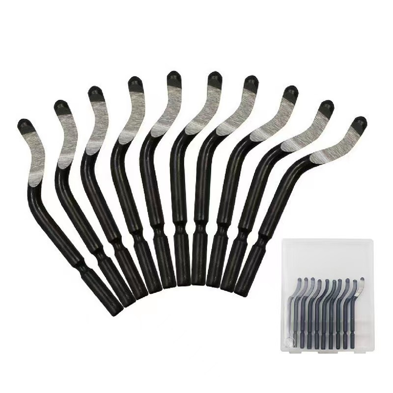 Metal Deburring Scraper Trimming Knife Tool Scraper Head Internal Hole Chamfering Knife Copper Tube Blade Scraper Handle
