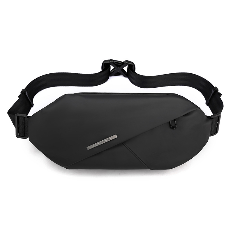 Transfronterizo nueva moda oscuro funcional crossbody bolsa al aire libre de la calle de los hombres bolsa de pecho impermeable deportes bolso de la cintura