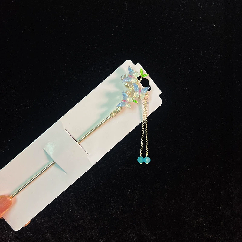 Hairpin Hanfu заколка для волос, орхидея цветочный декоративный аксессуар для волос, простая элегантная китайская стиль