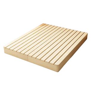 Breathable and Moisture-Proof Solid Wood Tatami Bed Frame Without Bedside, Suitable for Rental Houses, Japanese-Style Low Bed, and Homestay Style Platform Bed