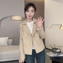 小个子风衣短款感外套女休闲气质卡其色年春秋英伦风上衣