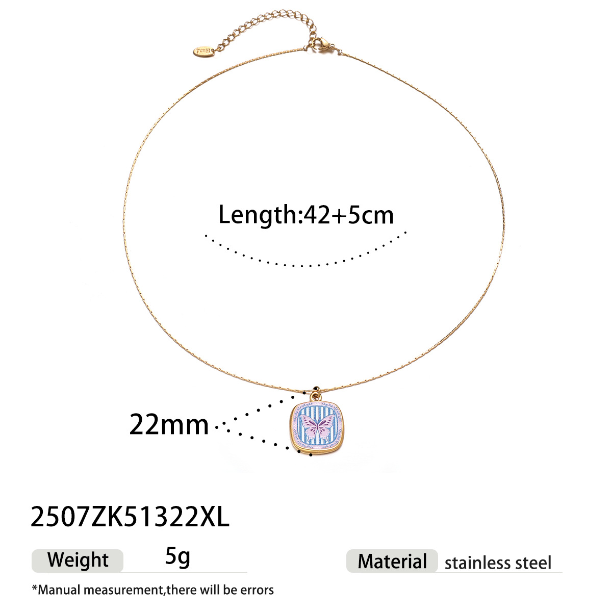 Collar de acero inoxidable de alta calidad de lujo ligero de alta calidad de marca cuadrada collar de aceite natural de titanio no se desvanece joyas
