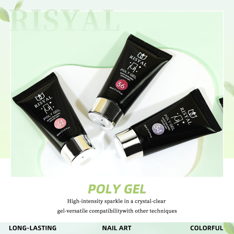 水晶延长胶批发poly gel 30g美甲店专用新款珠光色美甲色胶UV/LED|undefined