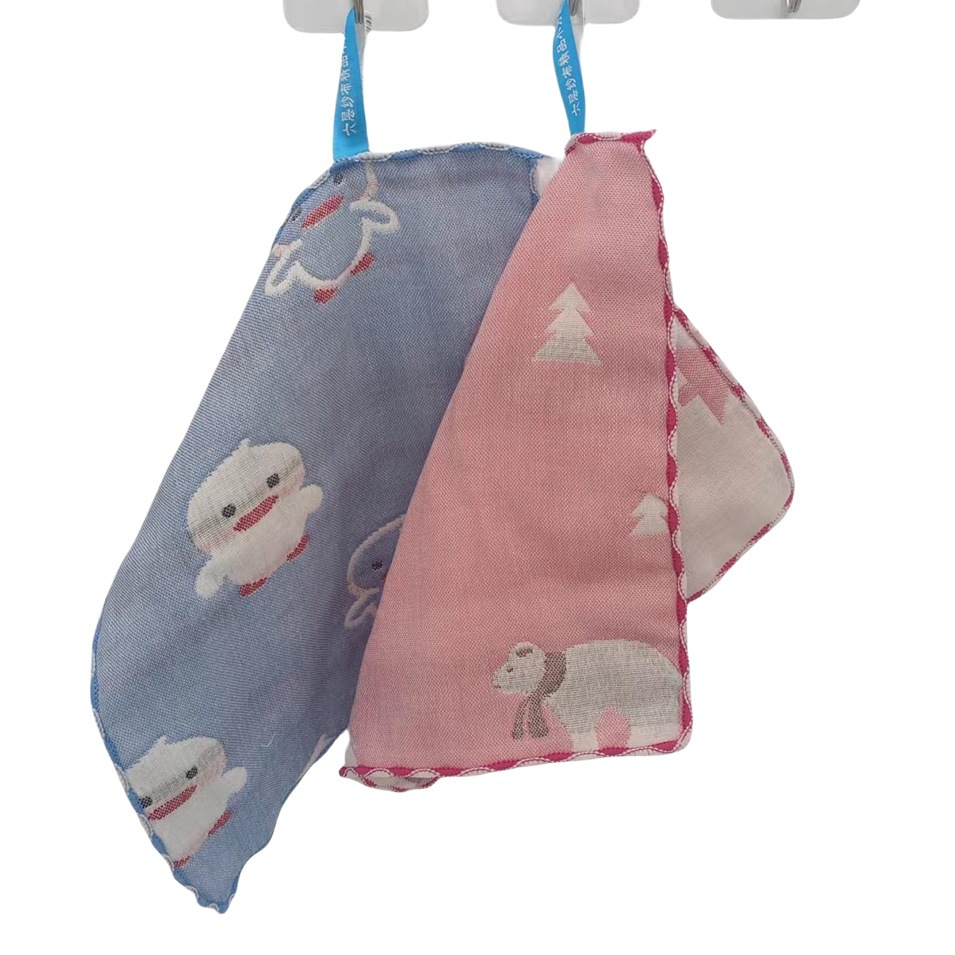 H1523 toalla cuadrada de hilo de seis capas Toalla de saliva para bebés gasa toalla cuadrada pequeña pañuelo toalla facial para NIÑOS 2 yuanes tienda