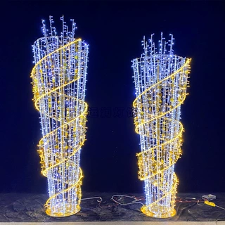 LED螺旋灯造型灯户外工程音符艺术灯圣诞灯光节楼盘步行街艺术展
