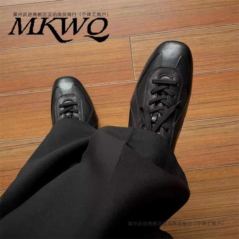 MKWQ men's shoes with internal height increase, classic cleanfit retro old money style men's German training shoes, casual sports shoes MKWQ men's shoes with internal height increase, classic cleanfit retro old money style men's German training shoes, casual sports shoes
