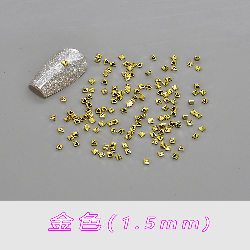 골드 1.5mm - 메탈 뾰족 사각 J109