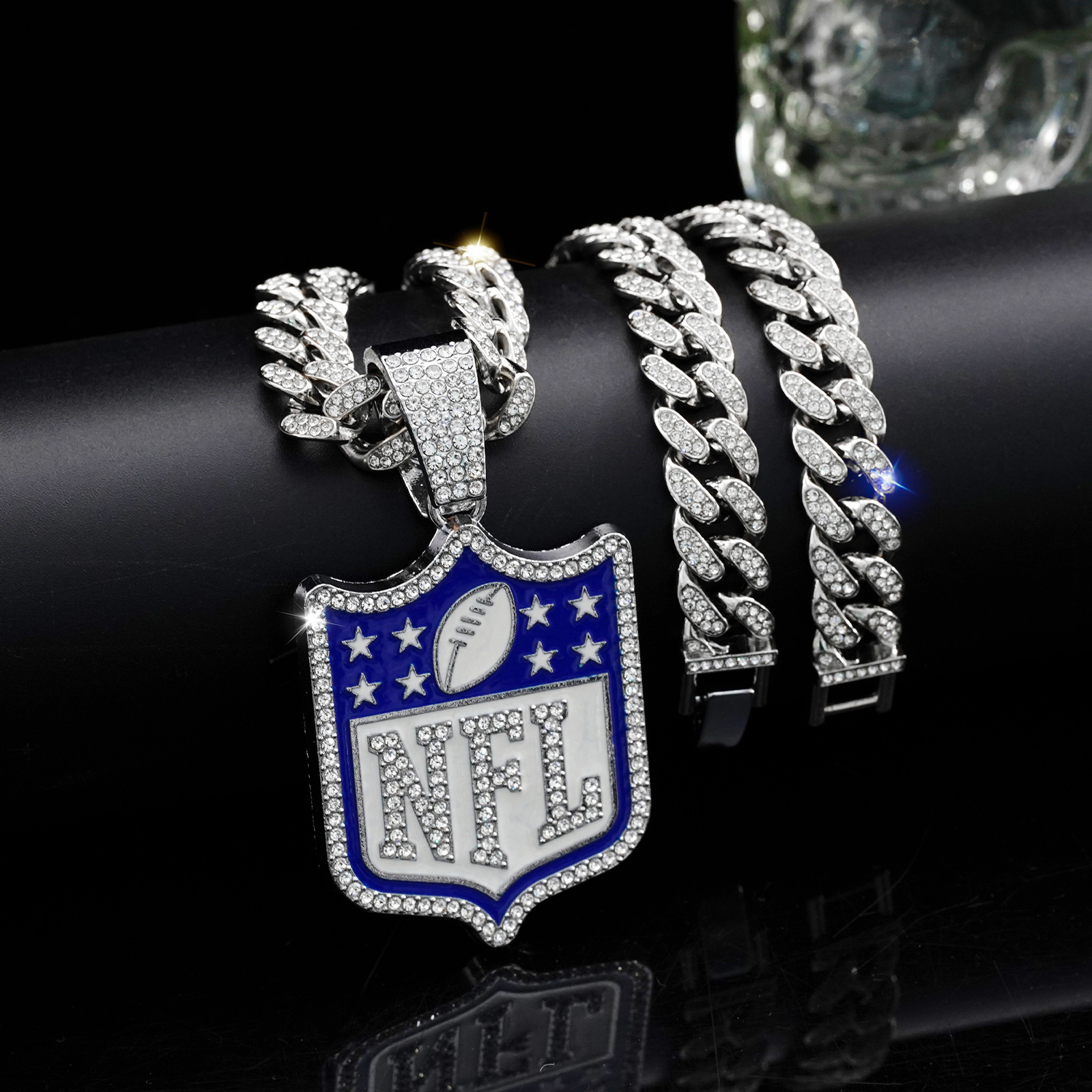 Letra Hip Hop Estilo Vintage Diamantes De Imitación Aleación De Zinc Collar Colgante Venta Al Por Mayor display picture 5