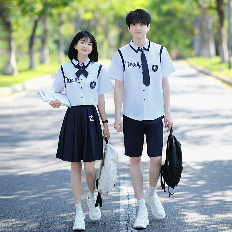 2025 Large Quantity in Stock Real Shot Couple Shirts Graduation Uniforms Student Class Uniforms Suits Uniforms Study Performance Uniforms