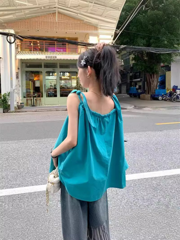 アマゾン欧米の国境を越えた対外貿易の起爆金は中長のストラップのベストの女性の夏の外でゆったりした袖なしの上着を着ます。|undefined