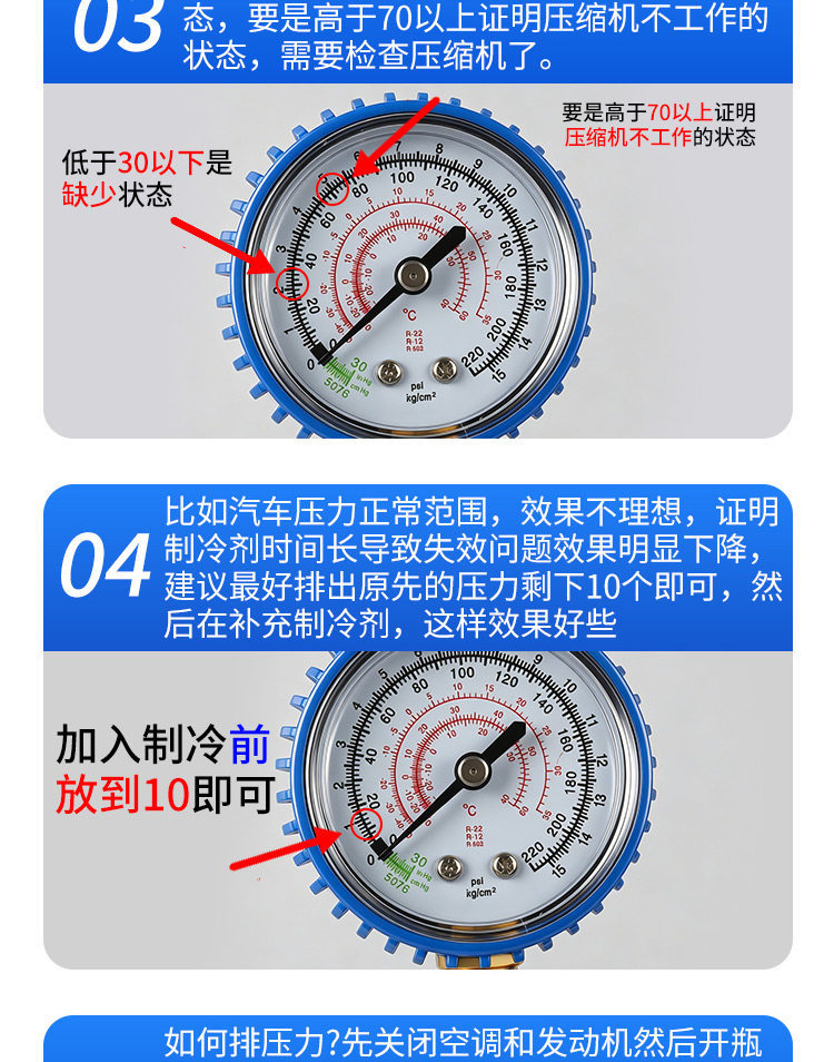 Universal R134a Refrigerant Filling Tool Kit for Car Air Conditioner, Refrigerant Leak Repair and Detection, Free Shipping