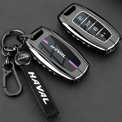 2026 model Great Wall H10 Car key bag - type-c-leather-buckle-gunmetal-color