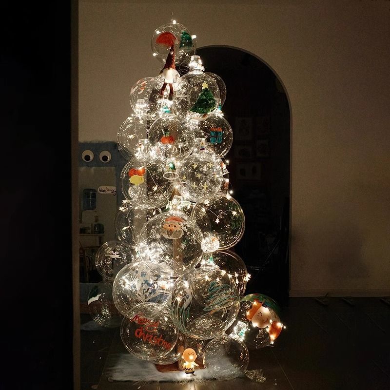 DIY Bobo Ball Christmas Tree Living Room Decorative Ornaments Christmas Shop Door Arrangement Atmosphere Sense ins Style New Style