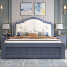 实木床现代简约欧式轻奢1.5m双人床主卧1.8经济型美式单人床1.2米