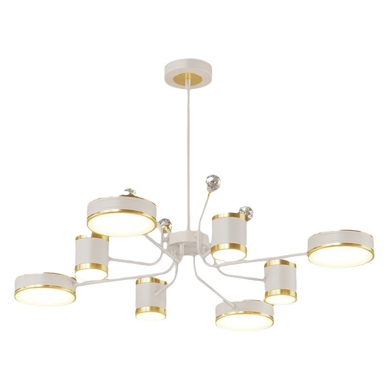 Luz de techo de la sala de estar atmósfera moderna y simple lujoso nórdico luz de proyección de estrellas lámpara de dormitorio Zhongshan lámparas paquete de toda la casa