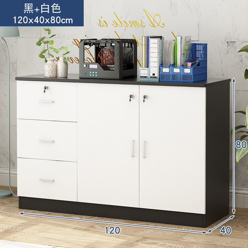 Gabinete de archivos de oficina armario de madera bajo con bloqueo armario de almacenamiento armario de datos armario de cajón armario de barra larga armario de partición