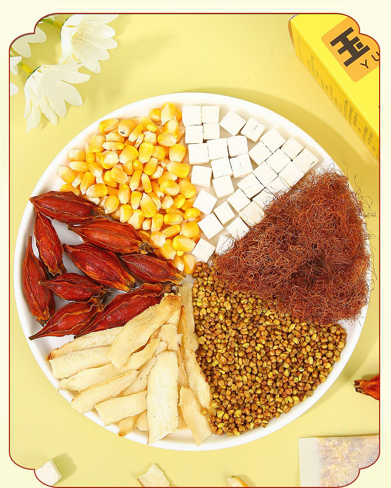 Corn Silk Tea Yu Mi Xu 30 Individually Wrapped 5g Bags Daily Herbal Infusion 150g Box in use