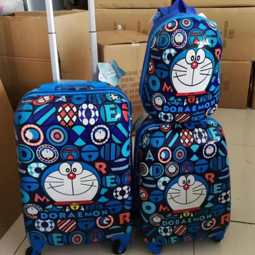 Foreign Trade Two-Piece Set. Three-Piece Kidsren's Trolley Case 18inch 20inch Suitcase Universal Wheel Combination Lock Supports All