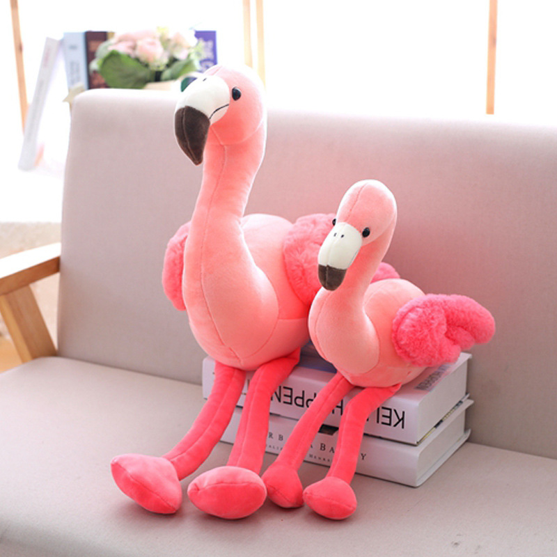 En línea rojo creativo Flamingo peluche juguete niños acompañan muñeca niña dormir almohada regalo