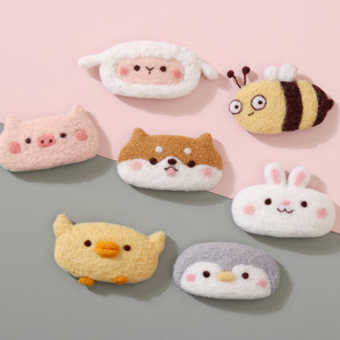 3ZBY wool felt pokes felt diy material package handmade novice bangs clip hairpin hairpin chest
