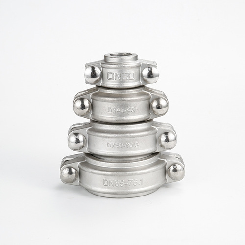 Manufacturer supply stainless steel 304 groove clamps water treatment factory wastewater treatment pipeline pipe clamps fire pipeline